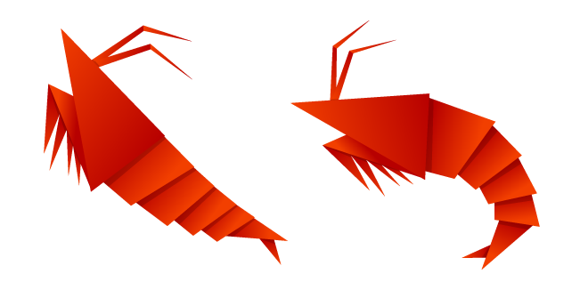Оригами Креветка курсор