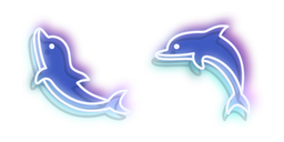 Neon Dolphin Cursor