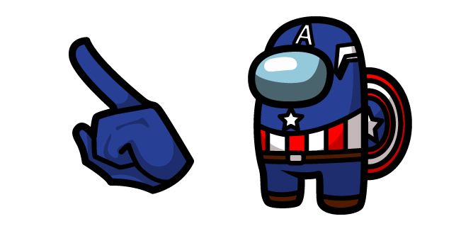 Among Us Captain America Character курсор