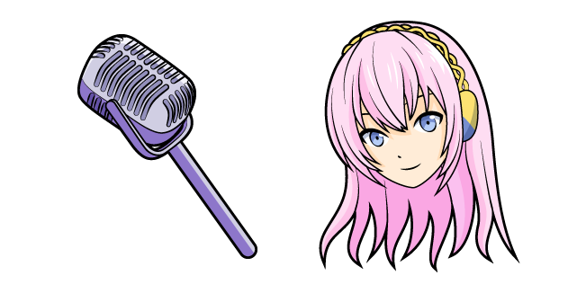 Vocaloid Megurine Luka and Microphone Cursor