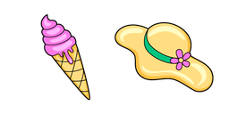 Курсор VSCO Girl Мороженое и Шляпа