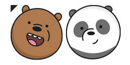 Курсор We Bare Bears Grizz и панда