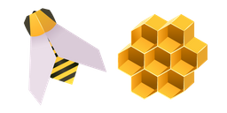 Origami Bee and Honeycomb Cursor