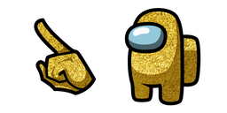 Among Us Gold Glitter Character Cursor