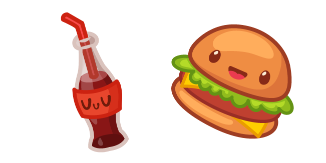 Cute Burger and Coca-Cola Cursor