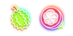 Neon Durian and Mangosteen Cursor