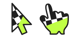 Checkered with Lime Cursor