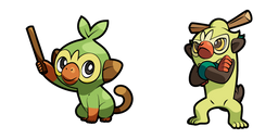 Pokemon Grookey and Thwackey Cursor