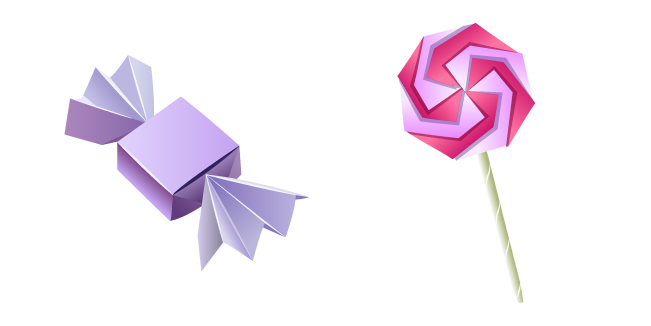 Origami Candy and Lollipop Cursor