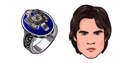 The Vampire Diaries Damon Salvatore and Ring Cursor