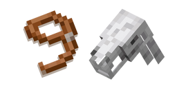Minecraft Skeleton Horse and Lead Curseur