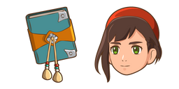 Monster Hunter Stories Lilia and Notebook Cursor