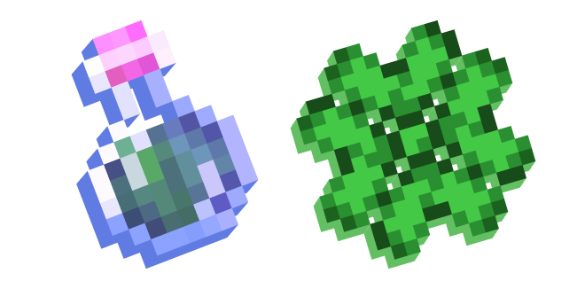 Minecraft Luck Effect and Potion of Luck Cursor