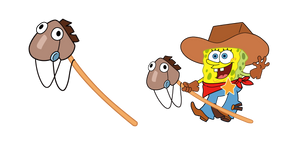 SpongeBob Cowboy Yeehaw Meme Curseur