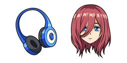 The Quintessential Quintuplets Miku Nakano and Headphones Cursor