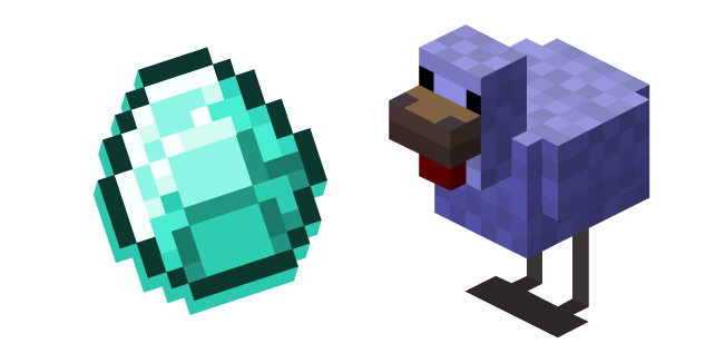 Minecraft Diamond Chicken and Diamond Egg Cursor