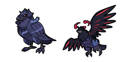 Pokemon Corviknight and Gigantamax Curseur