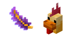 Minecraft Fancy Chicken and Fancy Feather Cursor