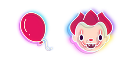 Neon Balloon and Pennywise cursor