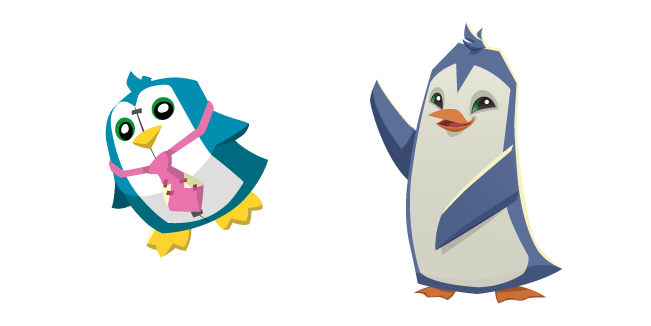 Animal Jam Penguin and Rare Penguin Plushie Cursor