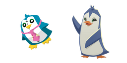 Animal Jam Penguin and Rare Penguin Plushie Cursor