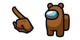 Among Us Brown Bear Character Cursor