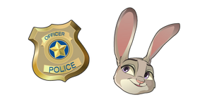 Zootopia Judy Hopps and Police Badge Curseur