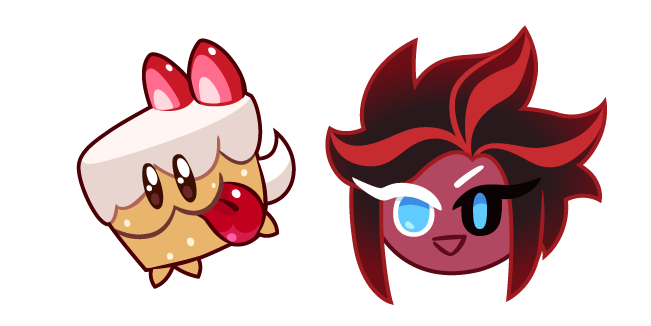 Cookie Run Red Velvet Cookie and Cream Cake Hound Cursor