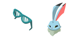 Animal Jam Arctic Hare and Blue Glasses Cursor