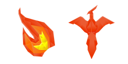 Origami Fire and Firebird Curseur