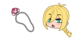 Gacha Life Crystal and Heart Necklace Cursor