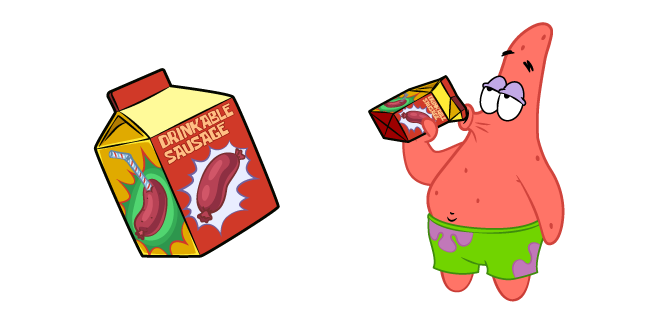 SpongeBob Patrick and Drinkable Sausage Cursor