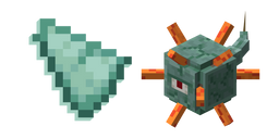 Minecraft Guardian and Prismarine Shard Cursor