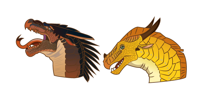 Wings of Fire Starflight and Sunny Cursor