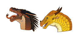 Wings of Fire Starflight and Sunny Cursor