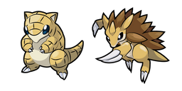 Pokemon Sandshrew and Sandslash Curseur