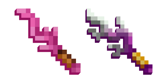 Minecraft Coral Blade and Sponge Striker Cursor