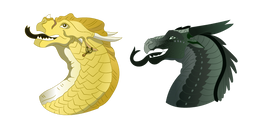 Wings of Fire Qibli and Moonwatcher Curseur