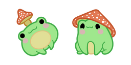 Cute Frog and Mushroom Curseur