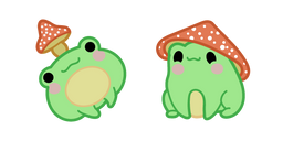 Курсор Cute Frog and Mushroom