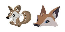 Animal Jam Coyote and Coyote Plushie Cursor