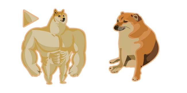 Swole Doge vs. Cheems Meme Cursor