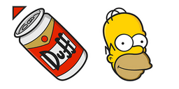The Simpsons Homer Duff Curseur