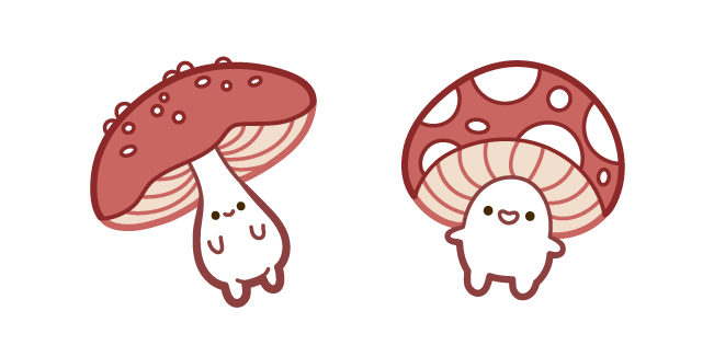 Cute Fly Agaric Mushrooms Cursor