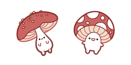 Cute Fly Agaric Mushrooms Curseur