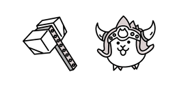 The Battle Cats Viking Cat Cursor