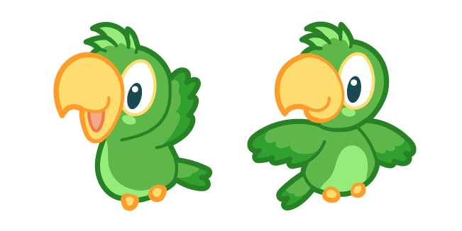 Cute Green Parrot Cursor