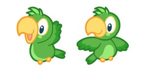 Cute Green Parrot Curseur