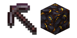 Minecraft Gilded Blackstone and Pickaxe Cursor