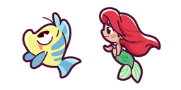 Cute Ariel and Flounder Cursor